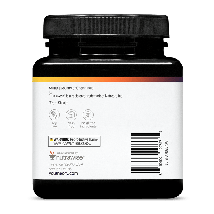 SHA.00757 Youtheory Shilajit 60 Capsules Product Image - Back