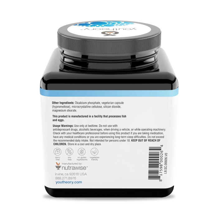 SC.00026 Youtheory Sleep Capsule 60 Capsules Product Image - Back