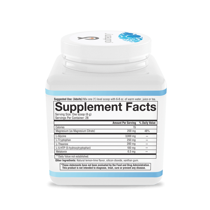 SPA.00396 Youtheory Sleep Powder Advanced Lemon-Lime Flavor 6 oz Nutrition Facts Panel
