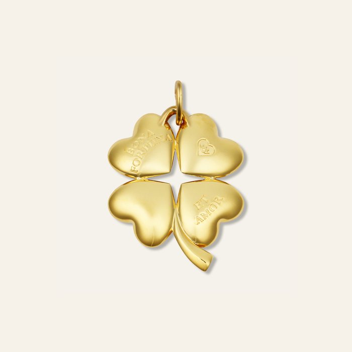 Small Luck and Love Clover Charm
