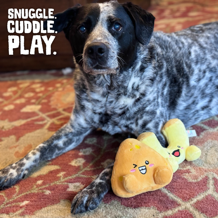 Snugarooz Snugarooz Mac & Cheese Plush Dog Toy