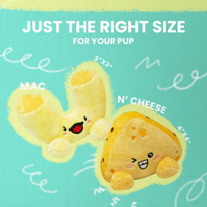 Snugarooz Snugarooz Mac & Cheese Plush Dog Toy