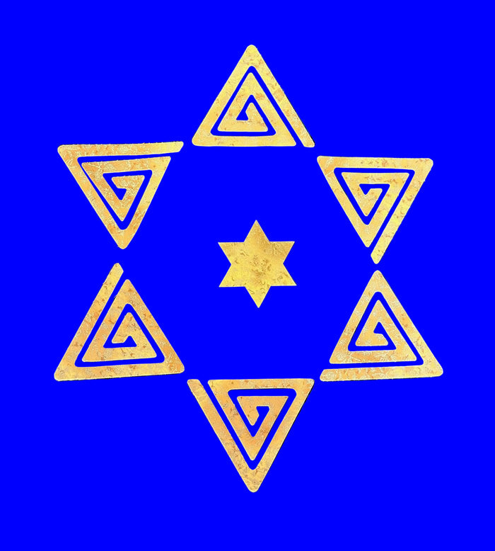 Spiral Triangle Star of David (Gold) - 2 LEFT