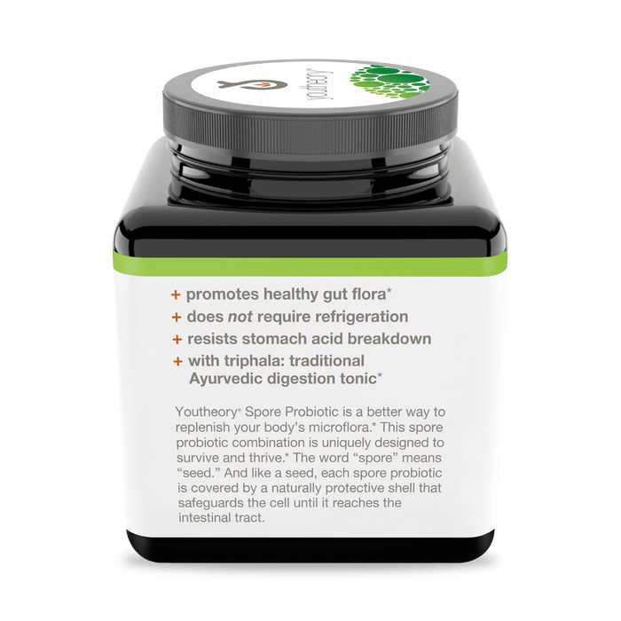 SPBA.00722 Youtheory Spore Probiotic 60 Capsules Product Image - Left