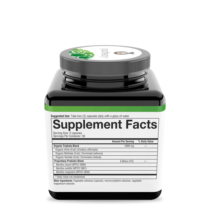 SPBA.00722 Youtheory Spore Probiotic 60 Capsules Nutrition Facts Panel