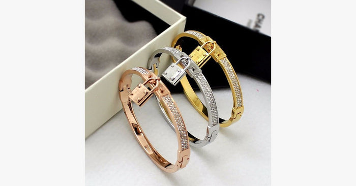 Steel Stone Wristband Bracelet