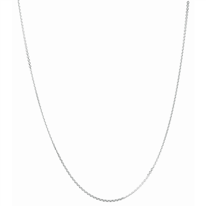Sterling Silver 18 Inches Diamond Cut Cable Chain