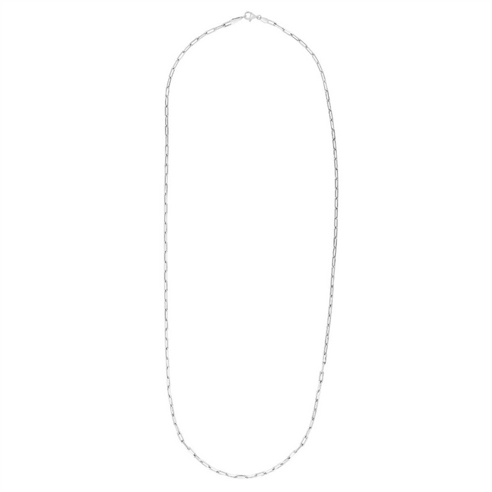 Sterling Silver 18 Inches Paperclip Chain