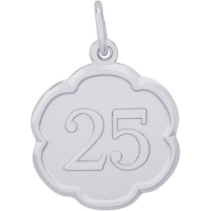 Sterling Silver ‘25’ Charm