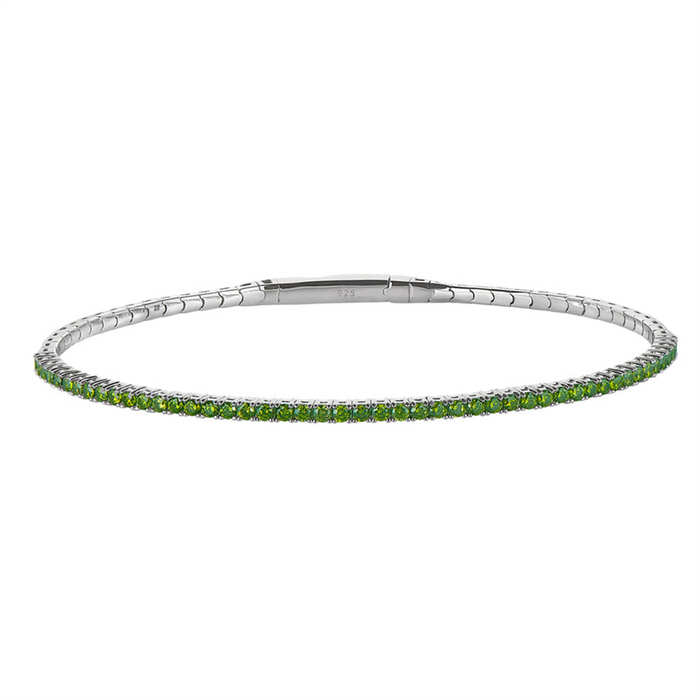 Sterling Silver August Birthstone Flex Bracelet