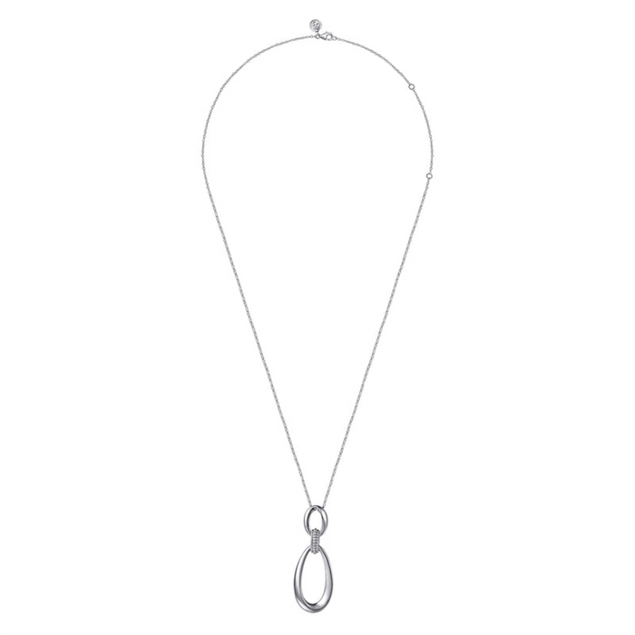 Sterling Silver Bujukan Drop Pendant Necklace