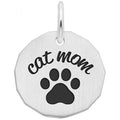 Sterling Silver Cat Mom Charm