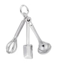 Sterling Silver Cooking Utensils Charm