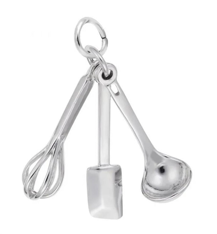 Sterling Silver Cooking Utensils Charm