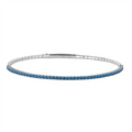Sterling Silver December Birthstone Flex Bracelet