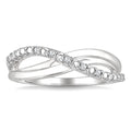 Sterling Silver Diamonds Twisted Ring
