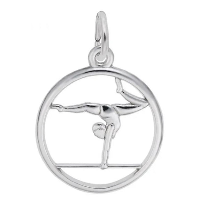 Sterling Silver Gymnast Charm
