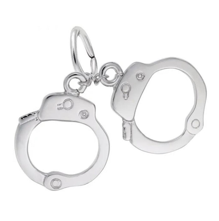 Sterling Silver Handcuffs Charm