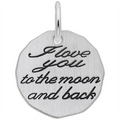 Sterling Silver ‘I Love You To The Moon And Back’ Charm