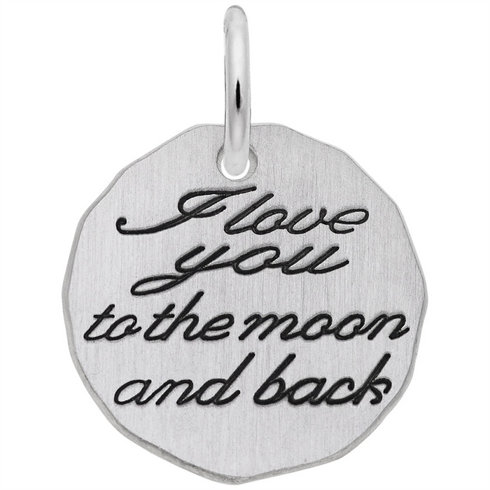 Sterling Silver ‘I Love You To The Moon And Back’ Charm