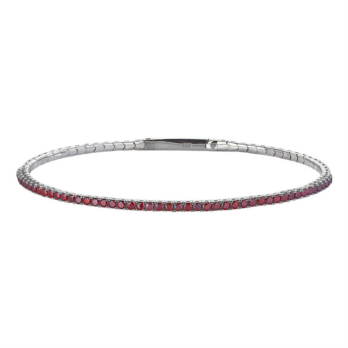 Sterling Silver January Birthstone Flex Bracelet