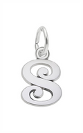 Sterling Silver Letter S Charm