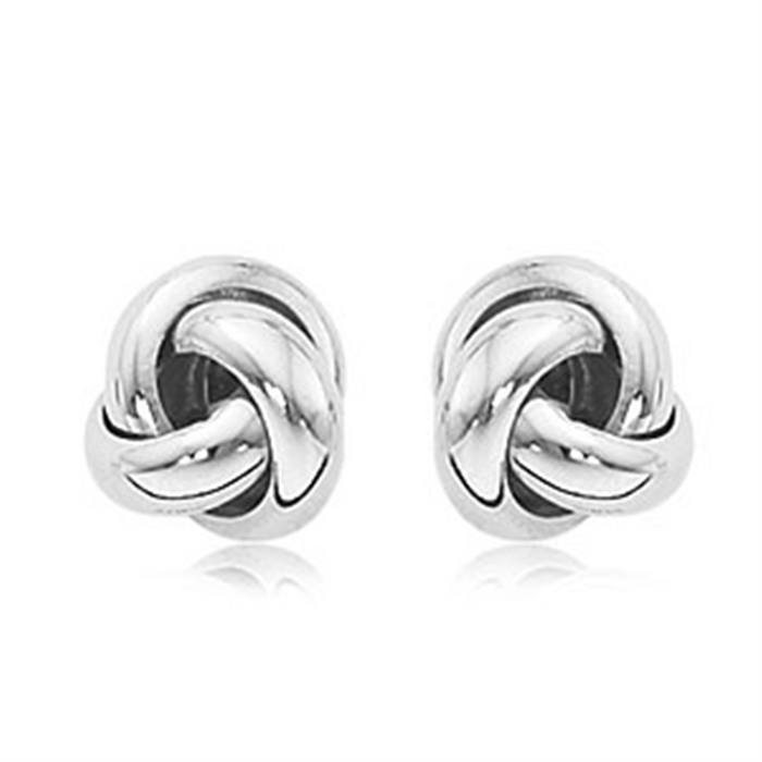 Sterling Silver Love Knot Earrings