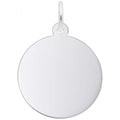 Sterling Silver Medium Round Disc Charm