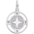 Sterling Silver Nautical Compass Charm