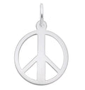 Sterling Silver Peace Sign Charm