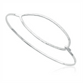 Sterling Silver Pear Shape Hammered Bangle Bracelet