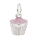 Sterling Silver Pink Cupcake Charm