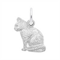 Sterling Silver Sitting Cat Charm
