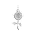 Sterling Silver Sunflower Charm