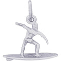 Sterling Silver Surfer Charm