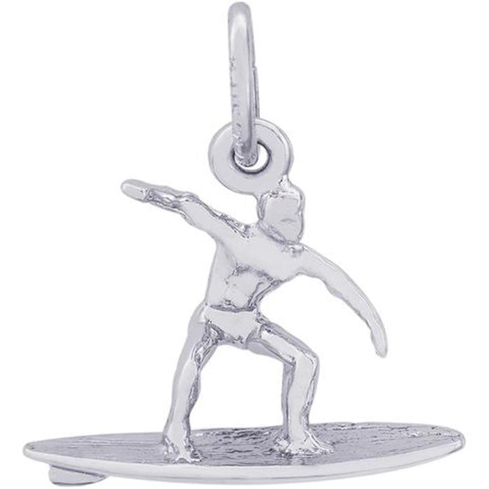Sterling Silver Surfer Charm