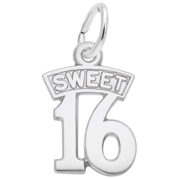 Sterling Silver Sweet Sixteen Charm