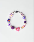 Bracelet with purple charms