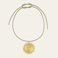 Sun Medallion Cord Necklace