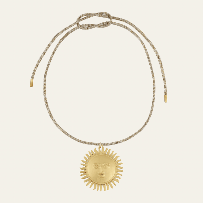 Sun Medallion Cord Necklace