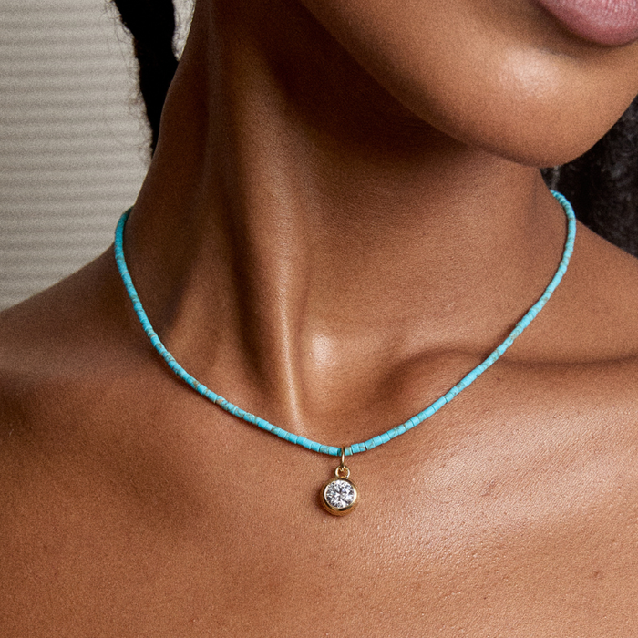 Teeny Turquoise Necklace
