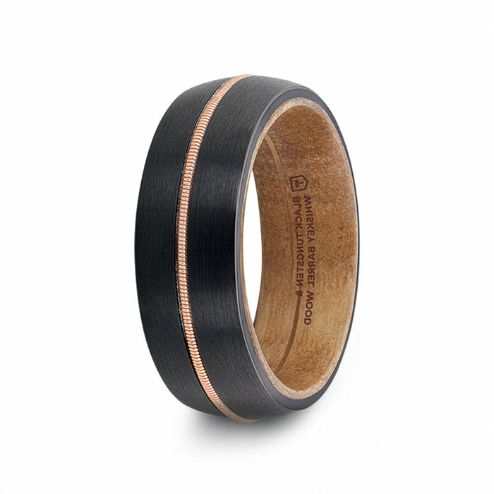 The Chordal Black Tungsten with Brass Guitar String and Whiskey Barrel Inner Sleeve 8mm