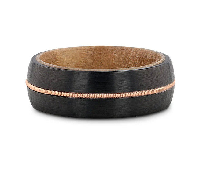 The Chordal Black Tungsten with Brass Guitar String and Whiskey Barrel Inner Sleeve 8mm