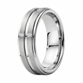 The Crestline Carved Center Tungsten Carbide Wedding Band -7.2mm