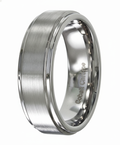 The Dichotomy Men's Cobalt Chrome Wedding Ring Satin Finish and Polished Edges | 8mm