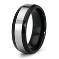 The Dualis 8 mm High Polished Two Tone Tungsten Band
