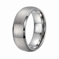 The Edgecraft Brushed Finish Tungsten Wedding Band for Men Polished Edge | 8mm