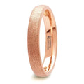 The Ember Domed Tungsten Ring Rose Gold Plating Sandblasted Crystalline Finish 4mm