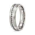 The Encircle Mens Eternity Titanium Wedding Ring with Channel-Set CZs | 7mm