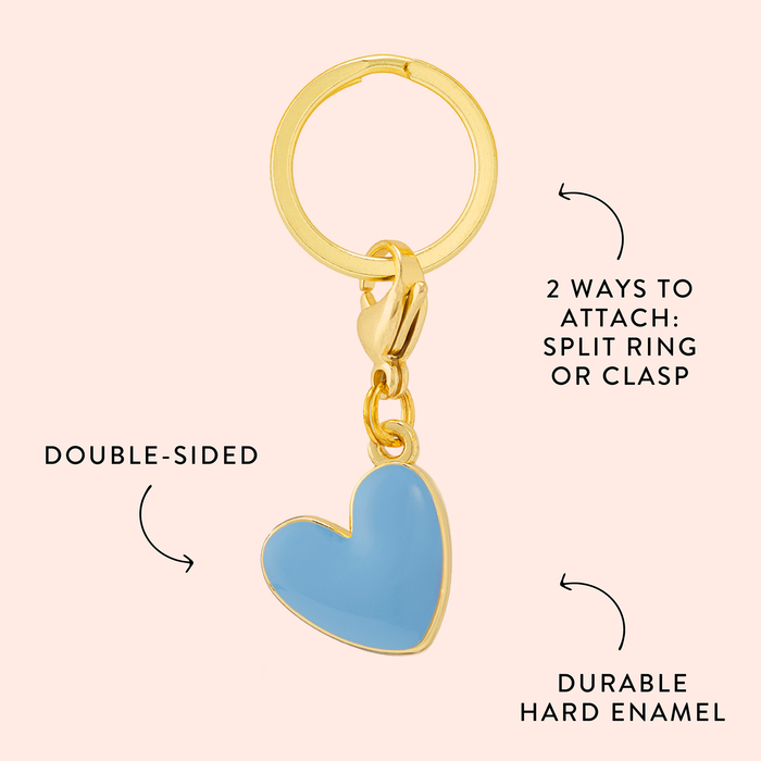 The Foggy Dog - Blue Heart Collar Charm: Charm Only